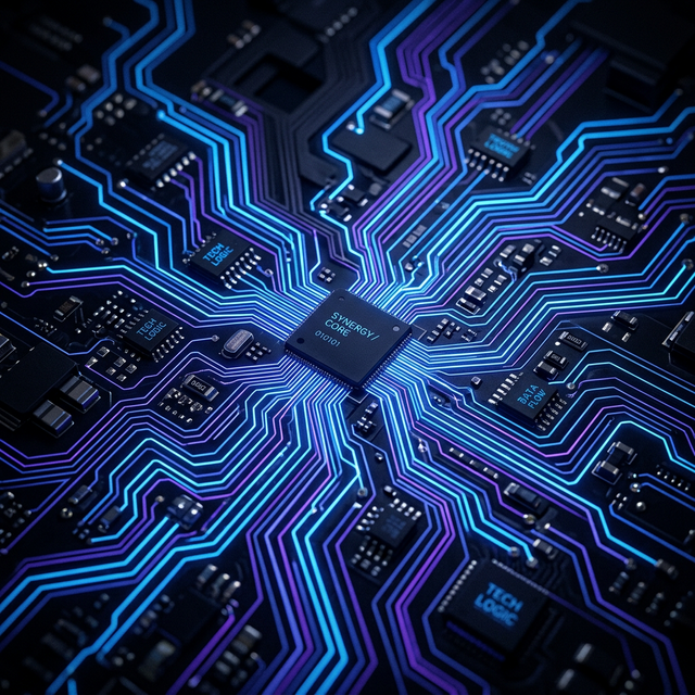 Circuit board close-up representing technical precision